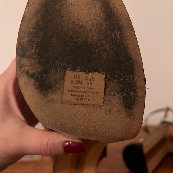 Sam Edelman Kristen Bronze Block Heel Ankle Strap Square Toe Heeled Sandal (8.5) - Picture 5 of 6